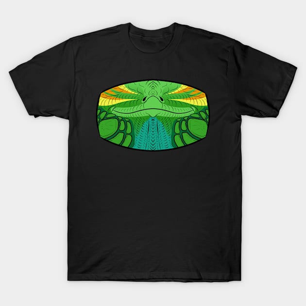 Green Iguana Mask T-Shirt by TwilightSaint